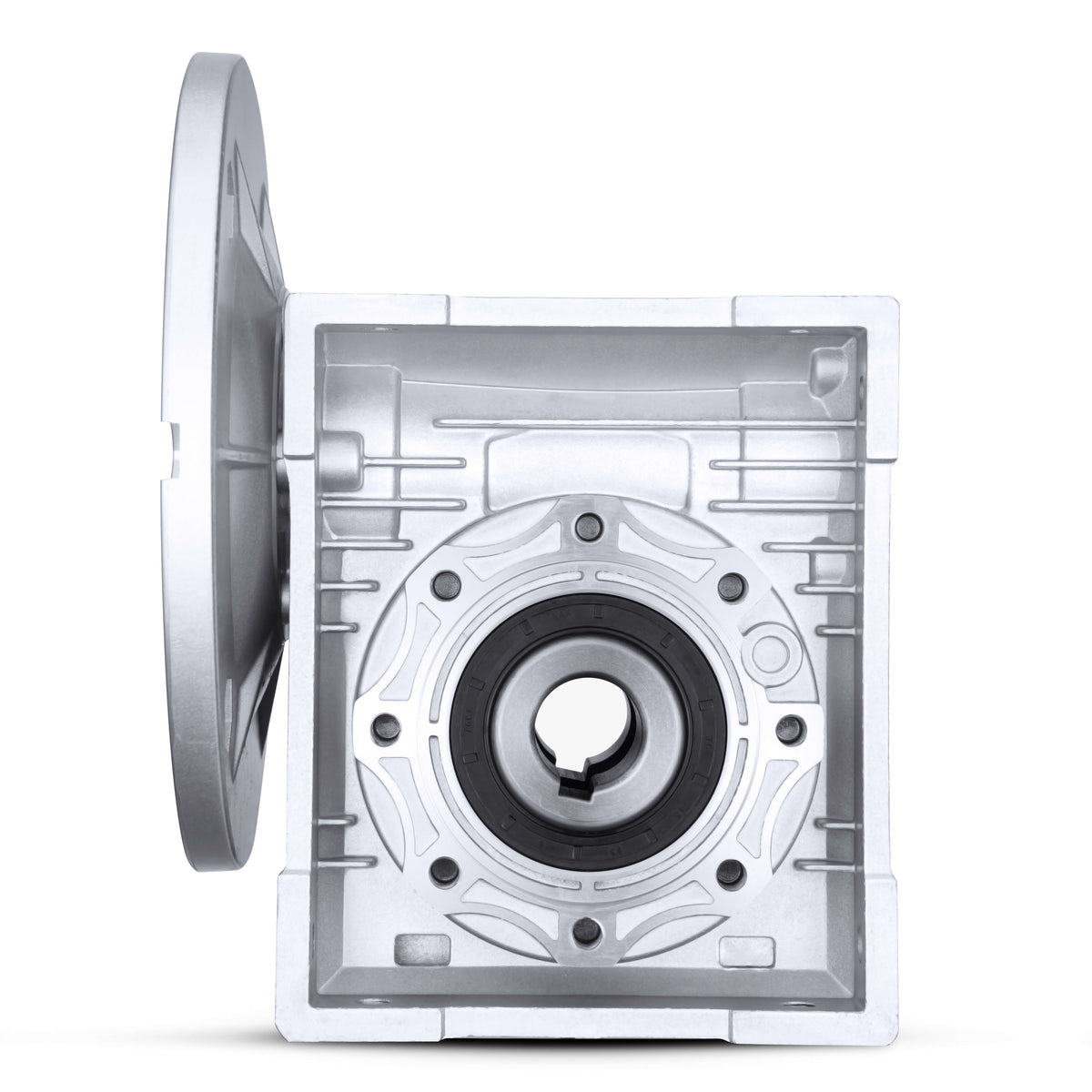 NMRV compact aluminum worm gearbox - side view