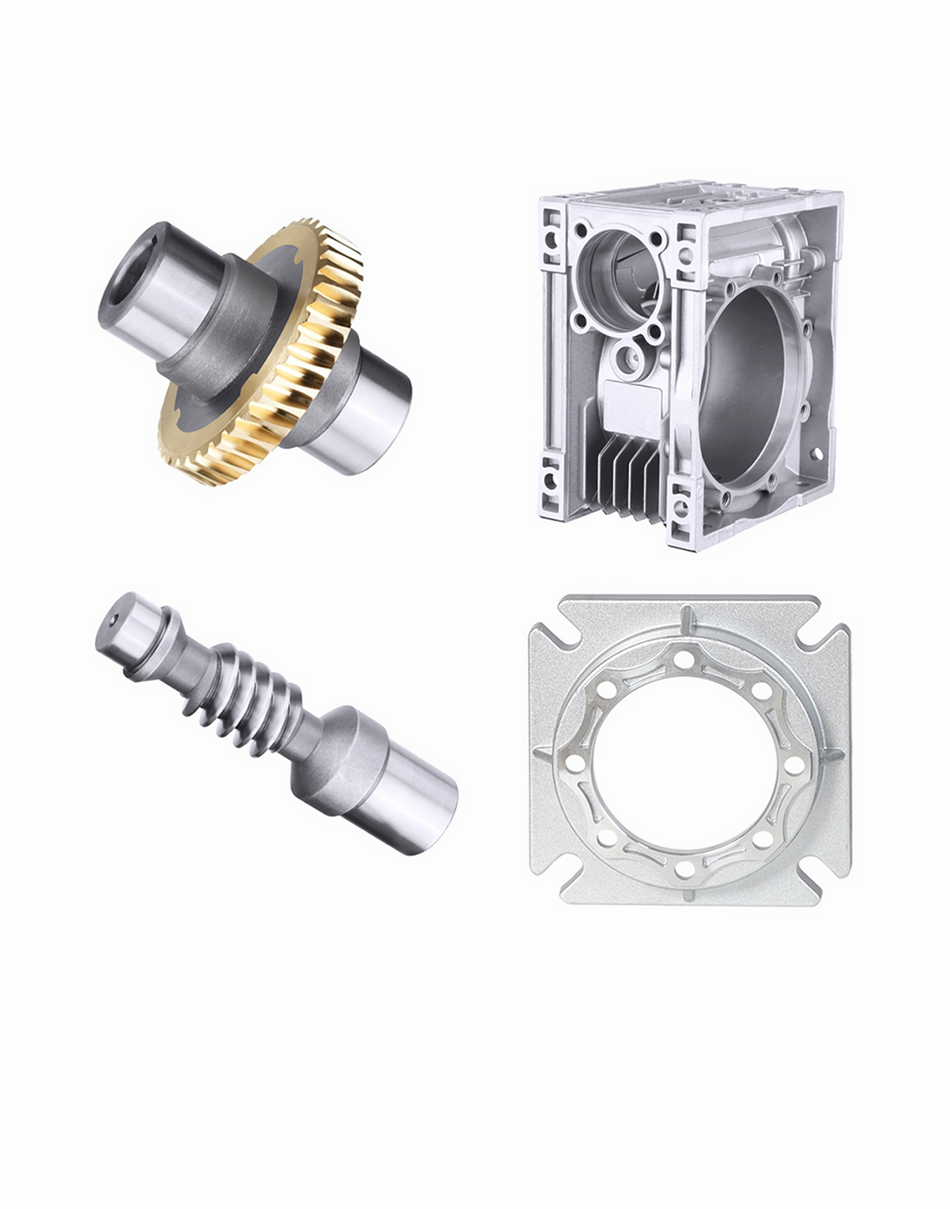 Housing, Flange, Cover, Worm Wheel, Worm Shaft